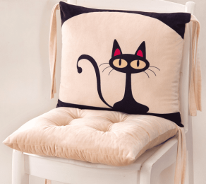 Cartoon Siamese Cushion Back (Color: Cat A)
