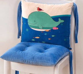 Cartoon Siamese Cushion Back (Color: Whale)