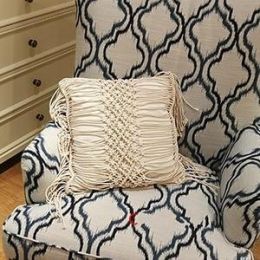 Bohemian Hand-woven Macrame Cotton Cushion Cover (Style: C)