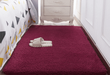 Modern New Chinese Carpet Living Room Chinese Wind Bedroom Full of Room Ancient Wind Sofa, Tea Table and Bedside Blanket (Color: Wine Red)