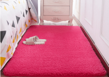 Modern New Chinese Carpet Living Room Chinese Wind Bedroom Full of Room Ancient Wind Sofa, Tea Table and Bedside Blanket (Color: Rose red)