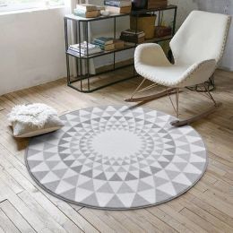 Ins Nordic round carpet (Color: Grey)