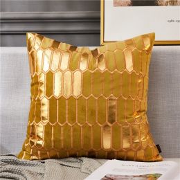 Bedside cushion Nordic ins bronzing pillow (Color: Yellow)