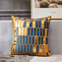 Bedside cushion Nordic ins bronzing pillow (Color: Sky Blue)