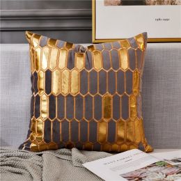 Bedside cushion Nordic ins bronzing pillow (Color: Grey)