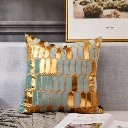 Bedside cushion Nordic ins bronzing pillow (Color: Light Blue)