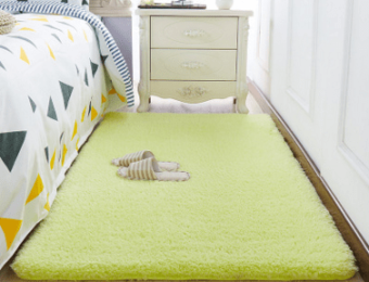 Modern New Chinese Carpet Living Room Chinese Wind Bedroom Full of Room Ancient Wind Sofa, Tea Table and Bedside Blanket (Color: Fruit green)