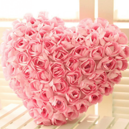 Rose Love Pillow (Color: Pink)