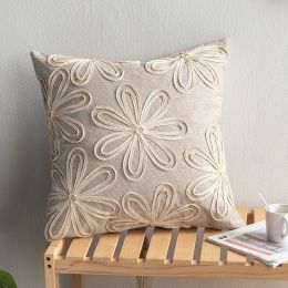 Embroidery double-faced ni embroidery hand-made retro sofa pillow (Color: 2style)
