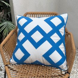 Embroidery double-faced ni embroidery hand-made retro sofa pillow (Color: 5style)