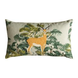 Madagascar, Jungle Animal Cushion Cover in Lush Green (Color: H)