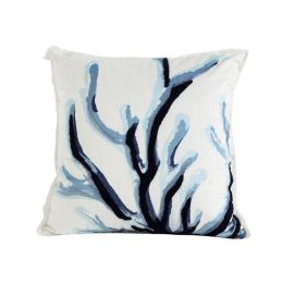 Velvet Embroidered Throw Pillow Printed Cushion Cover (Color: E)