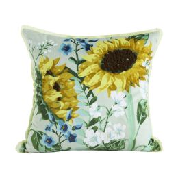 Velvet Embroidered Throw Pillow Printed Cushion Cover (Color: C)