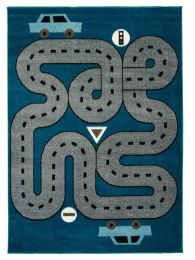 Home Decor Indoor/Outdoor Accent Rug Whimsical  Stylish Classic Pattern Design (Color: Navy)