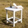 Outdoor Side Table,Weather Resistant Coffee End Table for Patio,Easy to Assemble