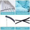 Outdoor Patio C Type Bracket Wicker Folding Hanging Chair With Cushion And Pillow
