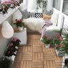 Interlocking Patio Flooring Deck Tiles, 6 Pcs Deck and Patio Flooring Wood-Plastic Material Tile