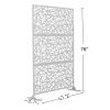 6.5 ft. H x 4 ft. W Laser Cut Metal Privacy Screen, 24"*48"*3 panels