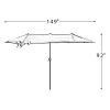 Iuno 13\'*6.5\' Solar Light Market Umbrella
