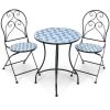 Patio Pool And Garden Lawn Mosaic Floral Pattern Bistro Round Table