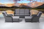 5 PCS Wicker Patio Conversation Seating Set with Cushions