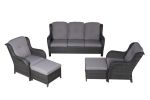 5 PCS Wicker Patio Conversation Seating Set with Cushions