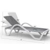 Domi Patio Chaise Lounge Outdoor Aluminum Polypropylene Chair with Adjustable Backrest,for Beach