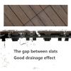 Interlocking Patio Flooring Deck Tiles, 6 Pcs Deck and Patio Flooring Wood-Plastic Material Tile