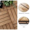 Interlocking Patio Flooring Deck Tiles, 6 Pcs Deck and Patio Flooring Wood-Plastic Material Tile