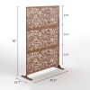 6.5 ft. H x 4 ft. W Outdoor Laser Cut Metal Privacy Screen, 24"*48"*3 panels