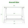 Outdoor Patio 3seater Metal Swing Chair Swing bed with Cushion and Adjustable Canopy Champagne Color