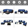 6 Pieces Outdoor Patio Rattan Furniture Set