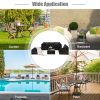 6 Pieces Outdoor Patio Rattan Furniture Set
