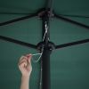 15FT Patio Double-Sided Umbrella with Solar LED Lights, Outdoor Market Umbrella with 48 Solar Powered LED Lights & Crank