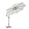 Full Iron Outdoor Adjustable Offset Cantilever Hanging Patio Umbrella