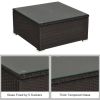 6 Pieces Outdoor Patio Rattan Furniture Set
