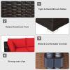 6 Pieces Outdoor Patio Rattan Furniture Set