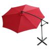 Full Iron Outdoor Adjustable Offset Cantilever Hanging Patio Umbrella