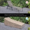 2 Pieces Outdoor Patio Lounge Chair Chaise Fabric with Adjustable Reclining Armrest