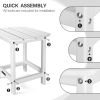 Outdoor Side Table,Weather Resistant Coffee End Table for Patio,Easy to Assemble
