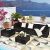 6 Pieces Outdoor Patio Rattan Furniture Set