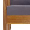 Garden Bench with Cushions 46.9" Solid Acacia Wood