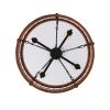 Modern American luxury chandelier E26 white wooden retro round chandelier 6 bulbs, without bulbs