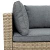 Outdoor Patio Furniture Set, 5-Piece Wicker Rattan Sectional Sofa Set