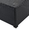 6-Piece Outdoor Furniture Set with PE Rattan Wicker, Patio Garden Sectional Sofa Chair, removable cushions (Black wicker, Beige cushion)