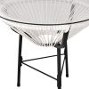 3 Pieces Patio Furniture Set Outdoor All Weather Hand-Woven PE Rattan Conversation Bistro Sets 2 Cha