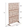 6.5 ft. H x 4 ft. W Laser Cut Metal Privacy Screen, 24"*48"*3 panels