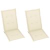 Patio Reclining Chairs 2 pcs with Cushions Solid Acacia Wood