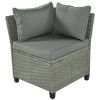 Patio Furniture Set, 5 Piece Outdoor Conversation Set, with Coffee Table, Cushions and Single Chair