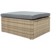 Outdoor Patio Furniture Set, 5-Piece Wicker Rattan Sectional Sofa Set